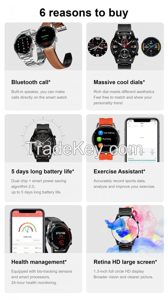 DT NO.1 DT92 Smart Watch Men IP68 Waterproof Bluetooth Call Heart Rate Blood Pressure Monitor Sports Smartwatch Fitness Tracker