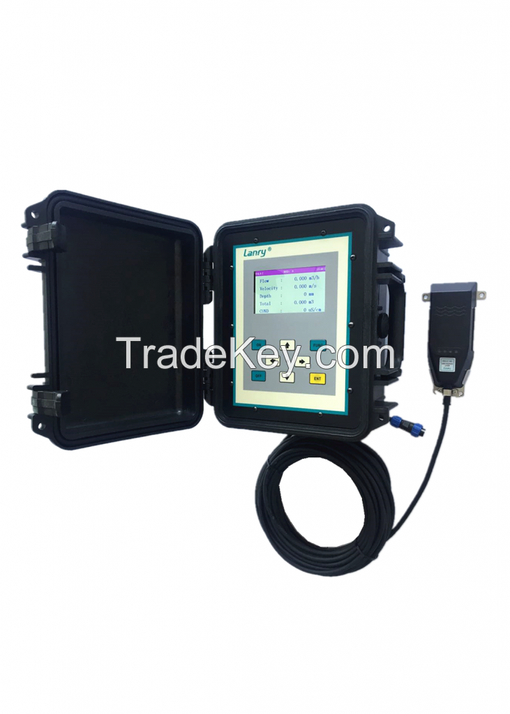 Doppler type pulse output flow meter open channel for sewage water