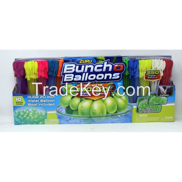 ZURU Bunch O Balloons, Fill in 60 Seconds, 350 Water Balloons, 20" Water Balloon Bowl Included