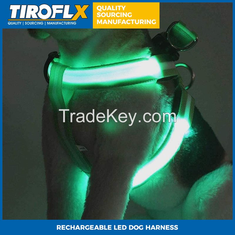 RECHARGEABLE LED DOG HARNESS