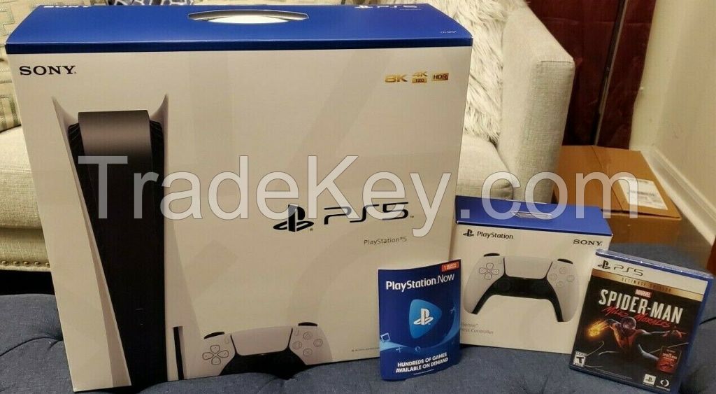 Sony PlayStation 5 PS5 Console Disc Version (CFI-1015A) White BUNDLE - EXTRAS