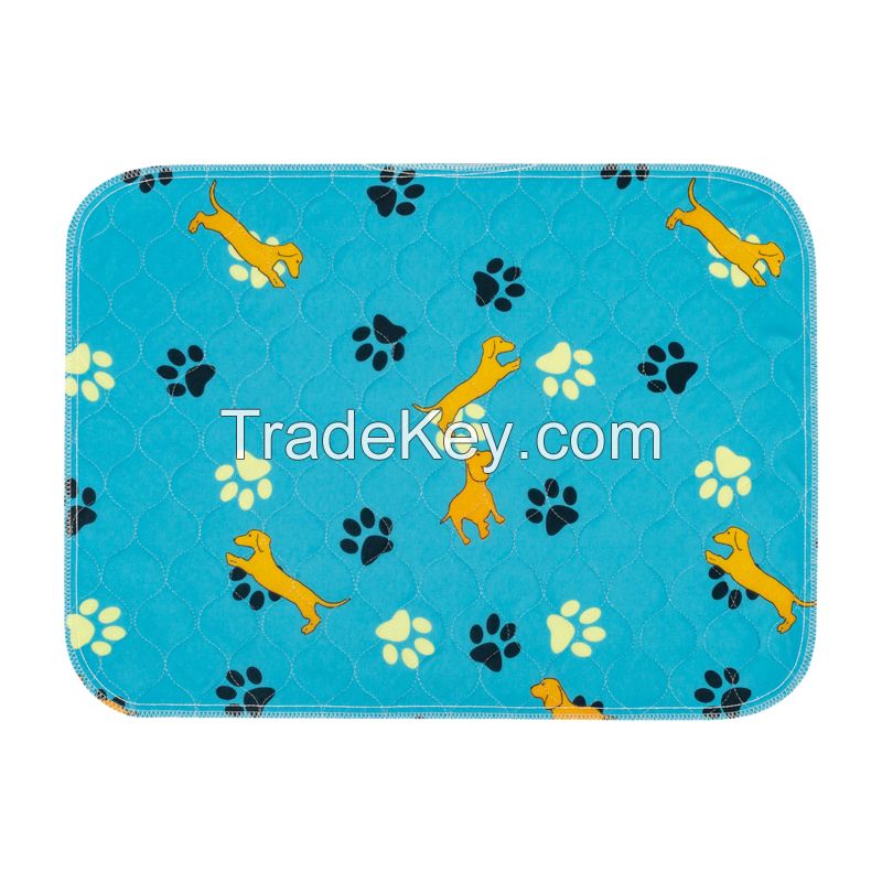 Custom Non-slip Absorbent Dog Washable Puppy Pads Waterproof Whelping Training Reusable Waterproof Pet Pad