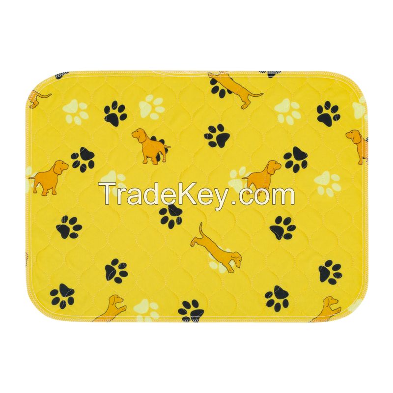 Custom Non-slip Absorbent Dog Washable Puppy Pads Waterproof Whelping Training Reusable Waterproof Pet Pad