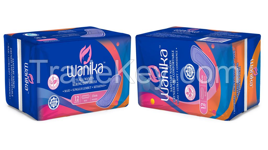 Wanika Sanitary Napkin - Maxi 230mm (12's)