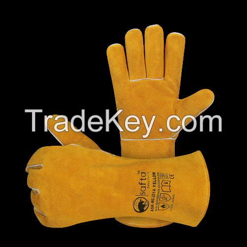 EN388 EN420 EN407 Welders Gauntlets Gloves Extreme Heat Resistant BBQ Oven TIG MIG Welding Gloves