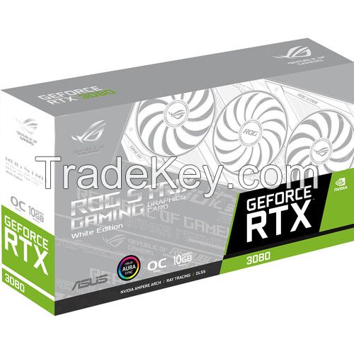 Wholesales ASUS GeForce RTX 3080 Republic of Gamers Strix White Edition Graphics Card
