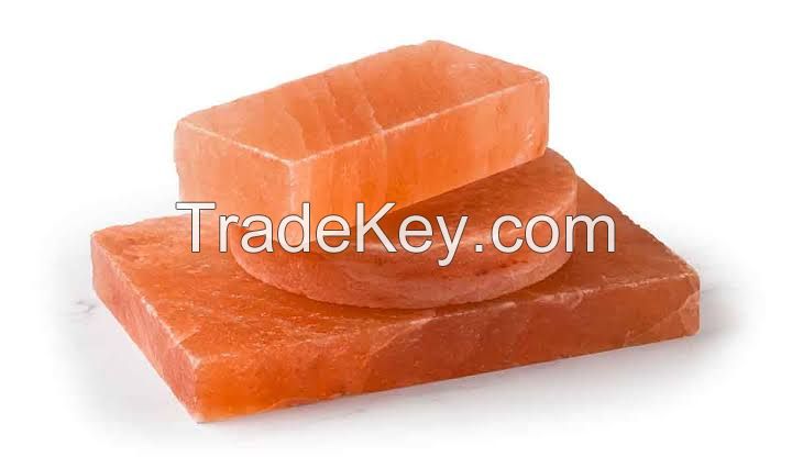 Pink salt slabs