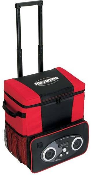cooler bag with radio & MP3 with trolly