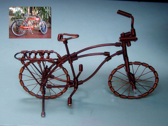 Metal craft -Copper bicycle