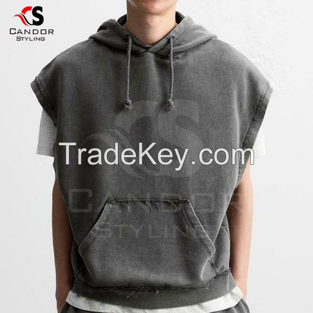 Sleeveless Zipper Hoodies Customizable