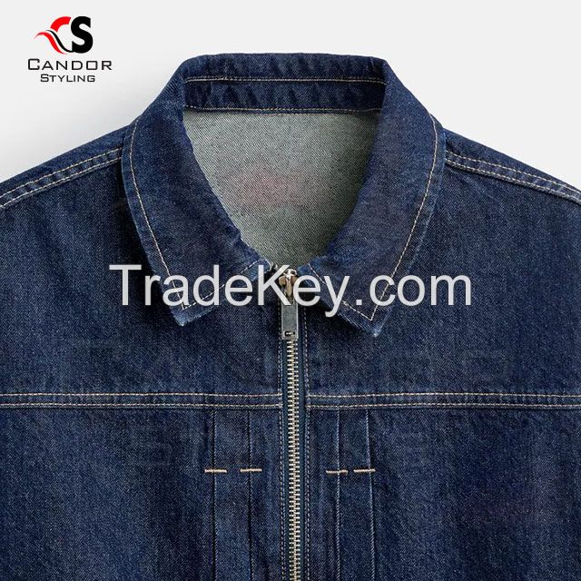 Zipper Customizable Denim Jackets for Men & Women