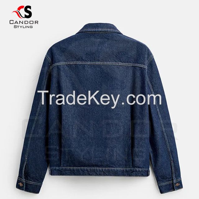 Zipper Customizable Denim Jackets for Men & Women