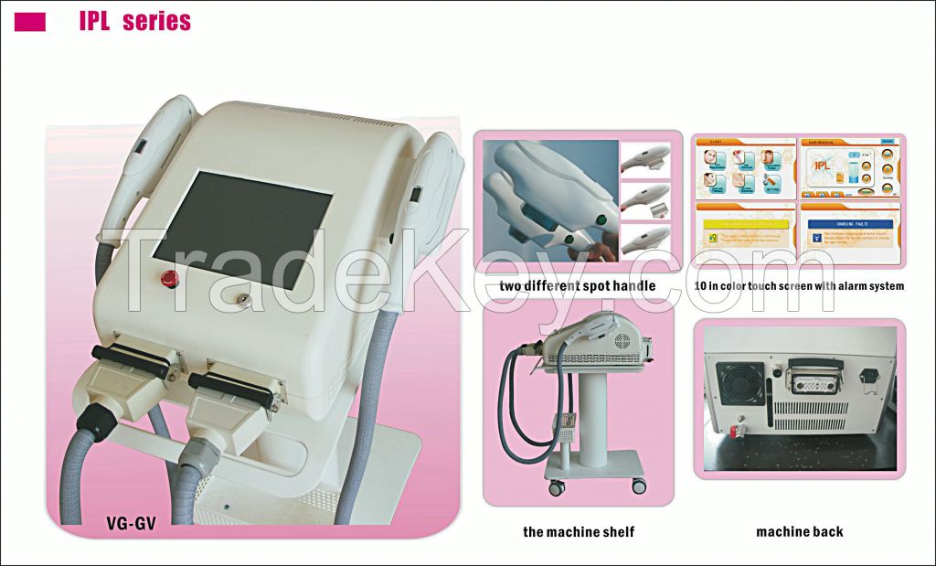 Portable IPL hair removal machine for ABS case 12*30 and 15*50 mm spot handle