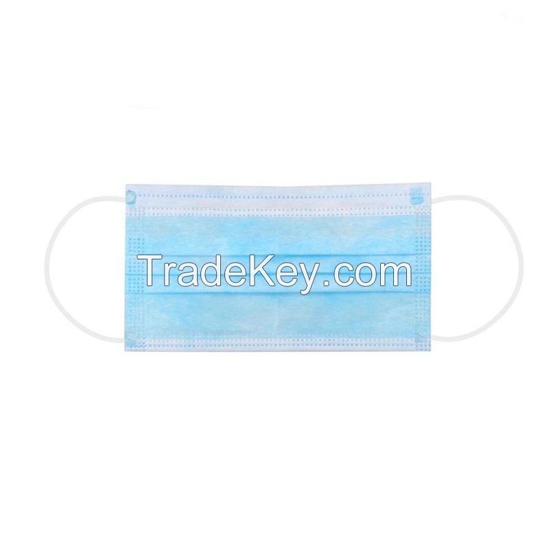 Non-woven Blue 3 Ply Disposable Nonwoven Medical Face Mask