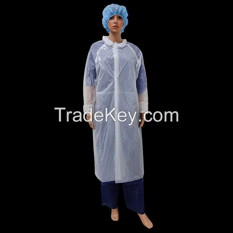 Disposable Lab Coat Non Woven Visitor Coat