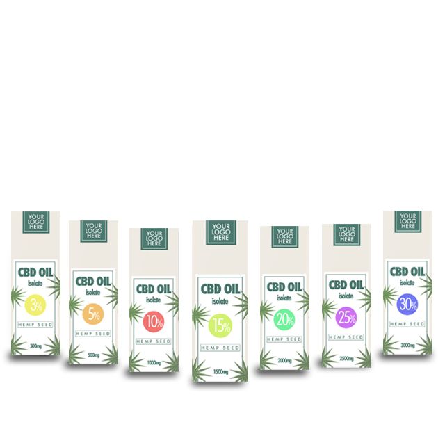 Pure CBD Isolate Oil Drops 3 to 30% - OEM
