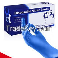 100 Pcs Nitrile Blue Durable Rubber Cleaning Hand Gloves Powder Latex Free