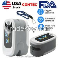 SpO2 Fingertip Pulse Oximeter Blood Oxygen Monitor+Digital Infrared Thermometer 