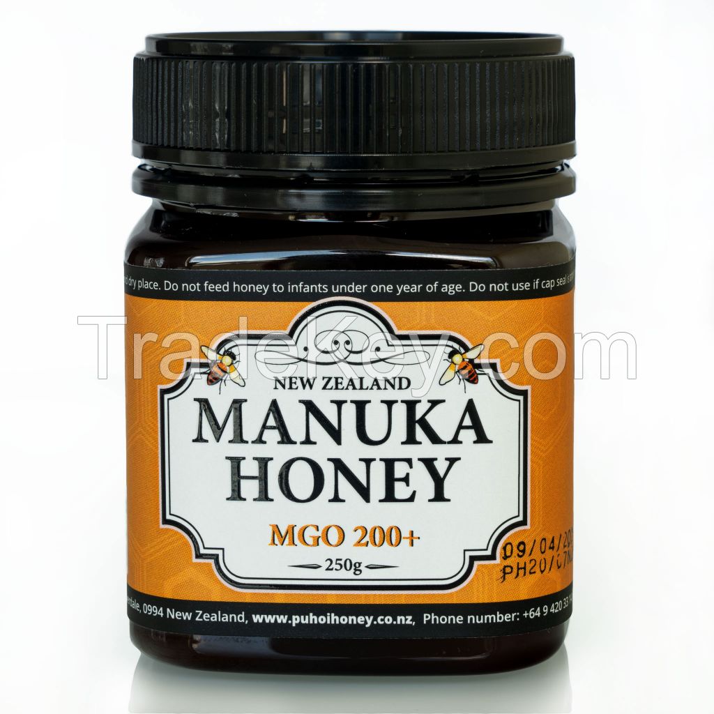 Genuine Manuka honey, UMF 20plus, very high in MGO (minimum 829mg per kg)