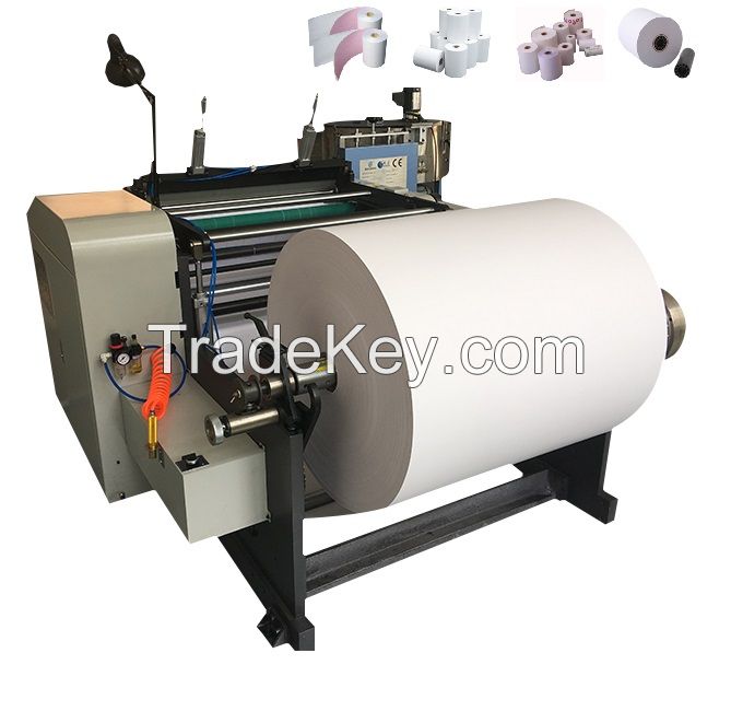 thermal POS paper roll cutter and rewinder machine