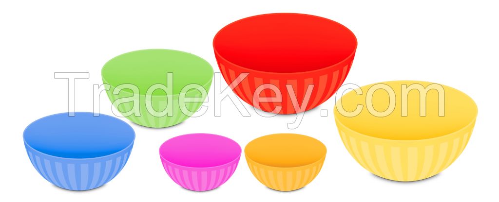 Appollo houseware Premio Bowl(small) high quality light weight easy to handle durable kitchen bowls 600ml plastic bowls for mixing and serving table bowl, unbreakable reusable bowl