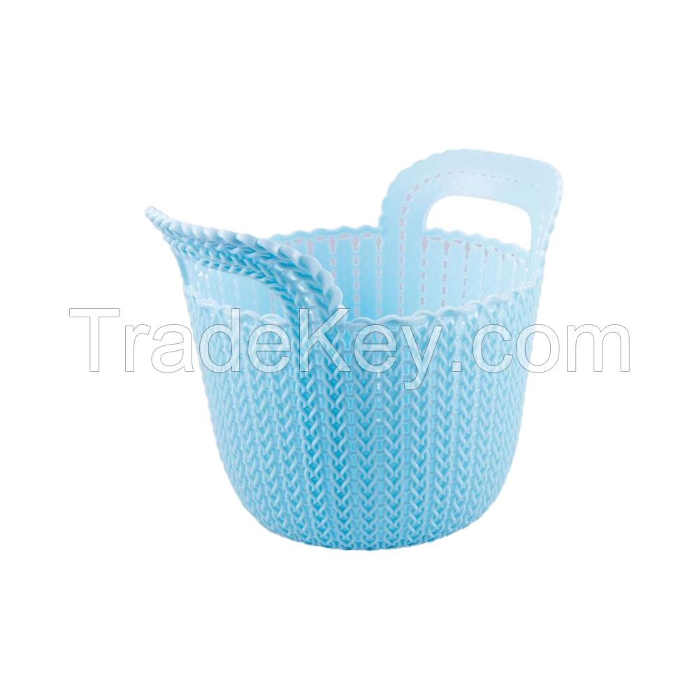 Appollo houseware Grace Basket model 3 friuits and vegetables basket for kitchen washable easy to handle durable high quality plastic basket for storage, unbreakable, non-toxic, BPA free basket, stackable and space saver design.