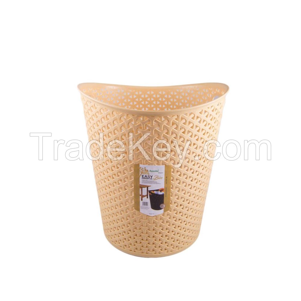 Appollo houseware Easy Waste Paper Bin high quality light weight dustbin easy to handle light weight durable plastic trash bin, unbreakable reusable easy to carry recycle bins.