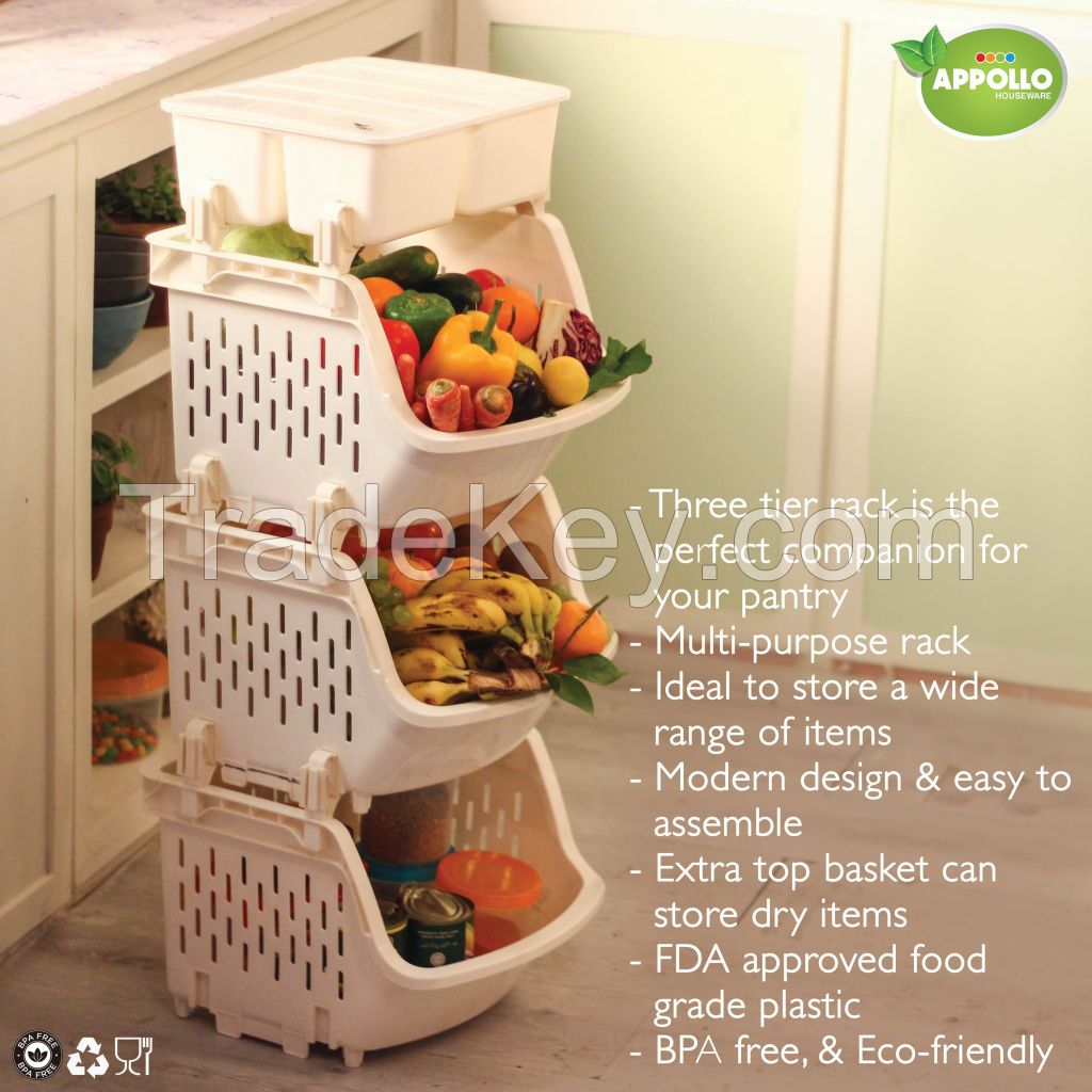 Multifunctional Kitchen Vegetable Rack Fruit Storage Rack Free