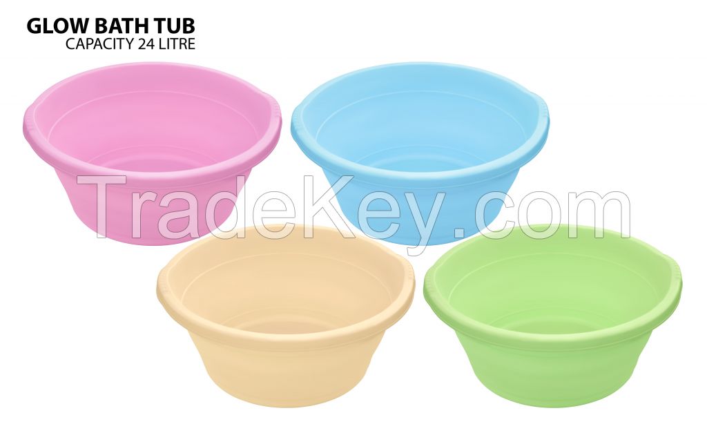 Glow Bath tub, Super Durable &amp;amp; Long-lasting                                  Stackable Design &amp;amp; Easy transport BPA Free and Non-Toxic Comfortable handle for grip, kitchen, bathroom and washing tub.