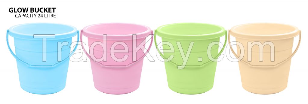 Glow Bucket (Solid). Super Durable and Long-lasting water bucket for cleaning and washing