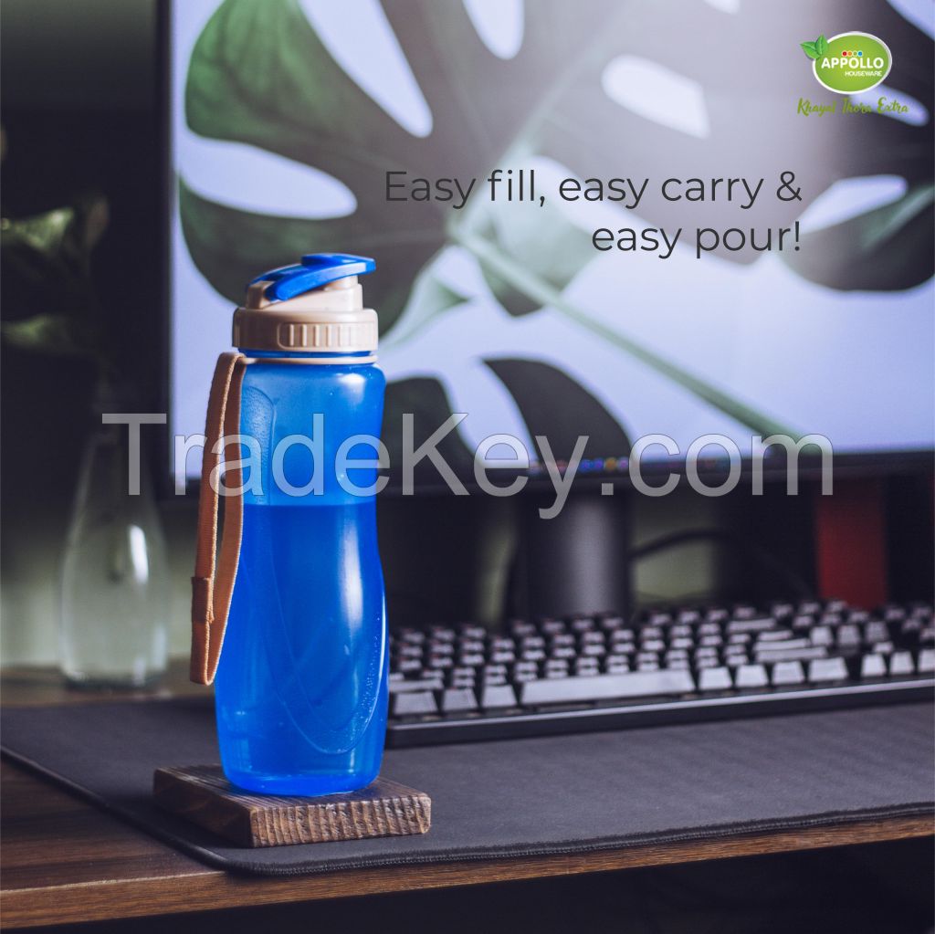 Spring Water Bottle Bottle (650ml) high quality water bottle for kids and adults, easy to handle durable, unbreakable reusable bottle for picnic, exercise and camping, BPA free bottle, ideal for school and gym.