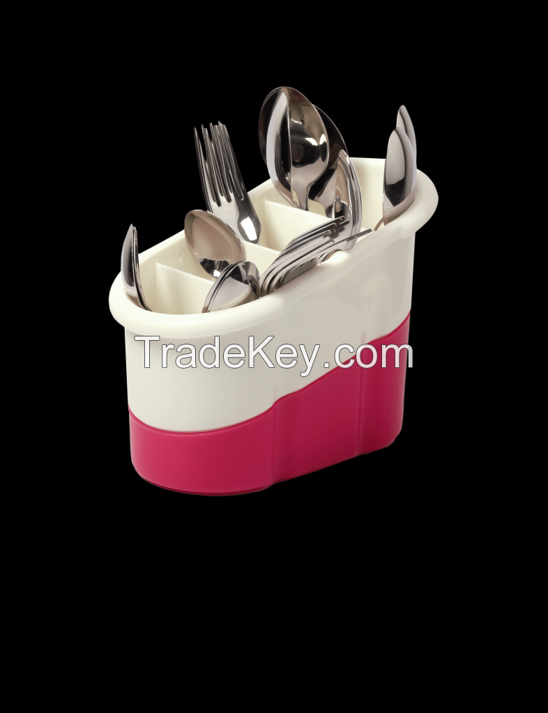 Tulip Utility Stand high quality cutlery stand for kitchen washable easy to handle durable plastic stand for kitchen, unbreakable reusable plastic stand for cutlery, spoon and fork hanger, BPA free hanger.