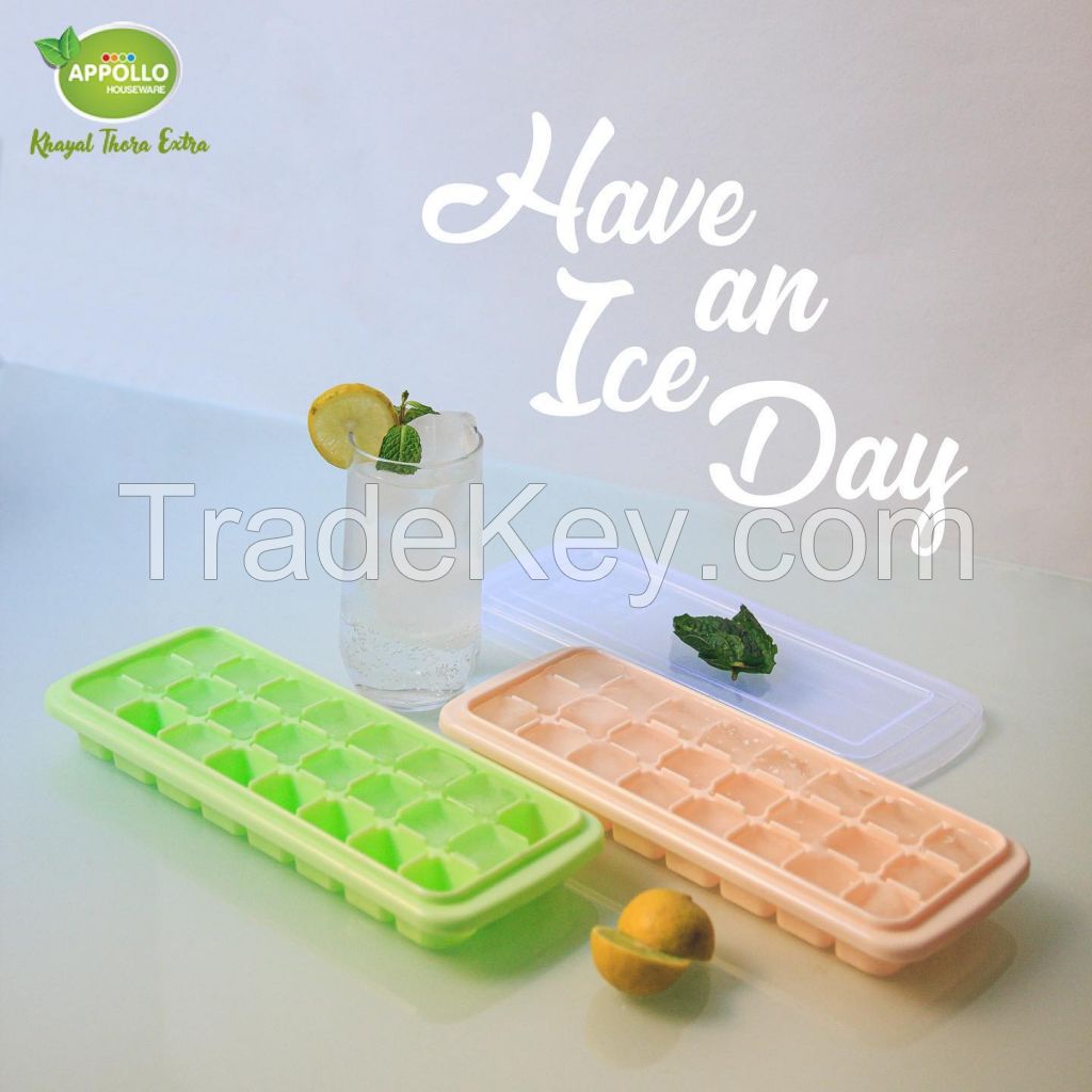 Appollo Houseware Bubble Ice Tray, durable and lightweight plastic ice cube tray for home, BPA free and eco-friendly tray.