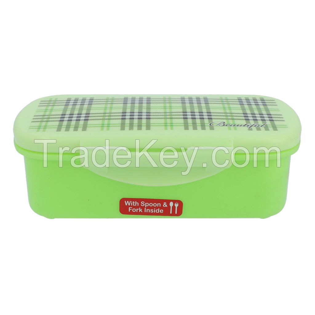 Appollo houseware Bento Lunch Box model-1 high quality rectangle light weight easy to handle durable air tight lunch box for kids, plastic food container for storing food items, unbreakable reusable lunch packing box, easy to carry stackable lunch box.