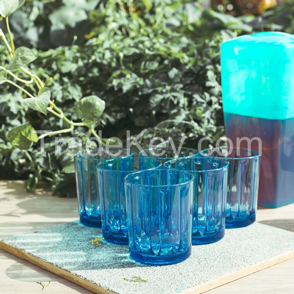 APPOLLO HOUSEWARE REAL ACRYLIC GLASS MODEL-3 (400ML) HIGH QUALITY LIGHT WEIGHT ACRYLIC GLASS EASY TO HANDLE DURABLE PLASTIC GLASS FOR PARTIES, UNBREAKABLE REUSABLE EASY TO CARRY STACKABLE, IDEAL FOR SERVING IN PARTIES AND PICNIC.