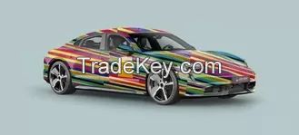 Color Lines Monomeric Protective Car Vinyl Wrap Rolls Digital Print ISO Listed