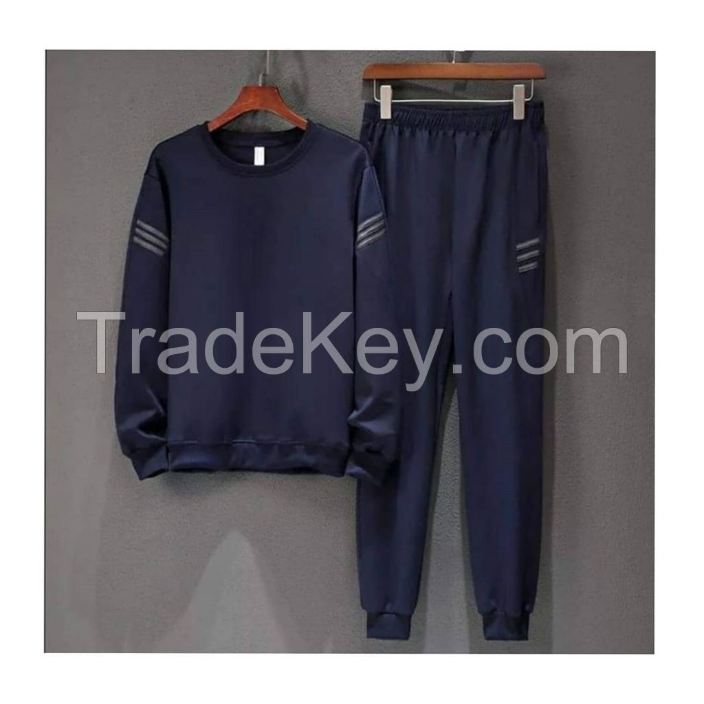 Wholesale OEM Fitted Sweatsuit Tracksuit Zipper Hooded Jogging Men Jogger Track Suit