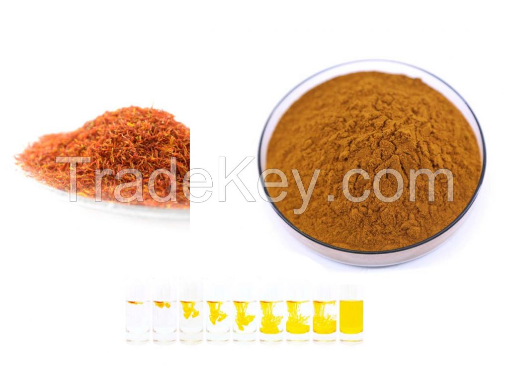 Yellow pigment extracted from safflower