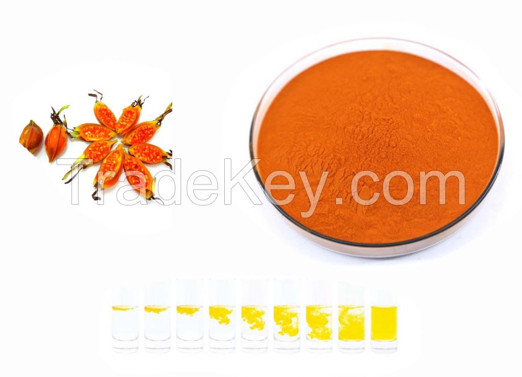 Yellow pigment extracted from gardenia