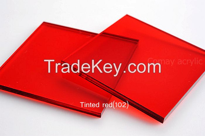 RED Cast Acrylic Sheet and Plastic Sheets for Light Cover