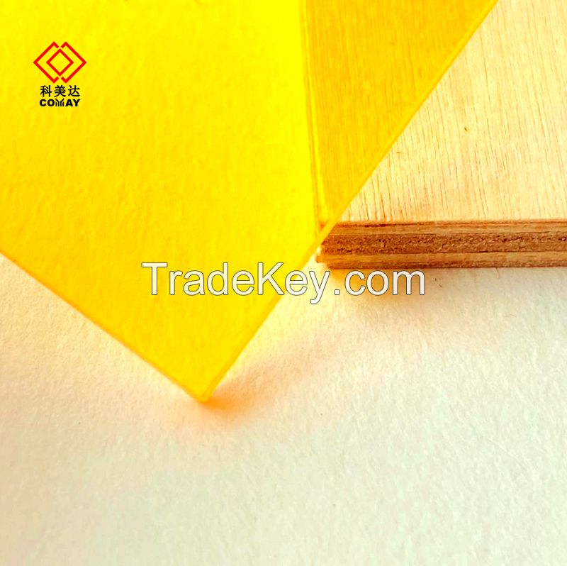 YELLOW 8mm  Eco Friendly Acrylic Plastic Sheet Acrylic Sheet Laser Cutting