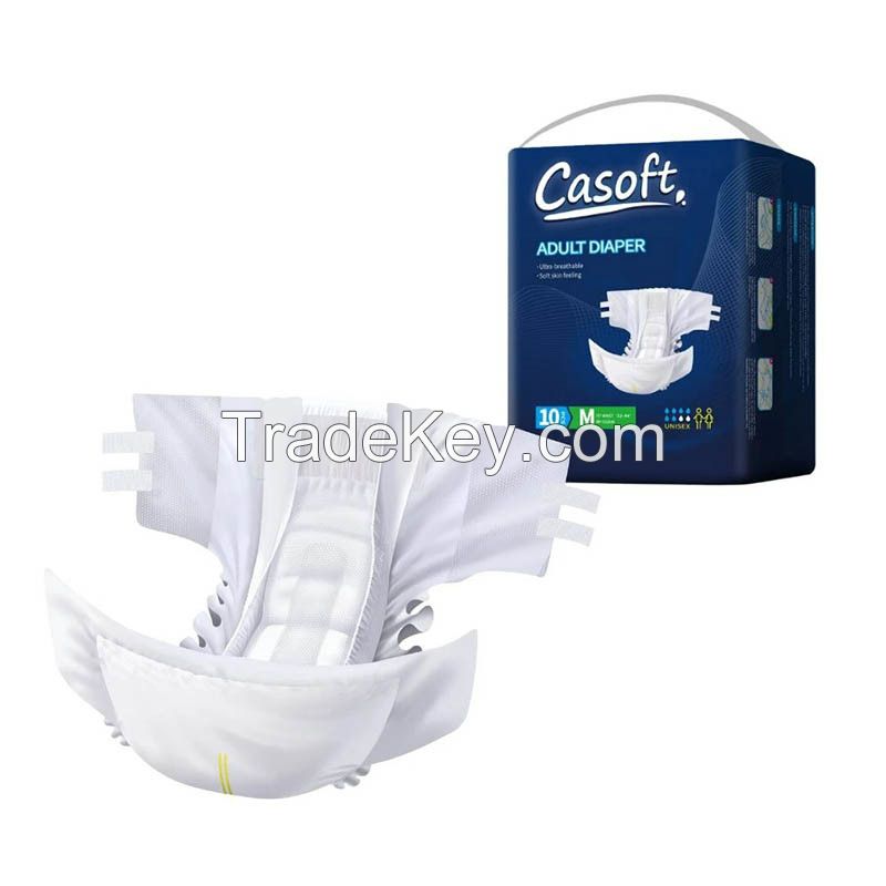 Wholesale Adult Diapers With Tabs Incontinence Disposable Night Briefs Plastic-Backed Adult Diapers