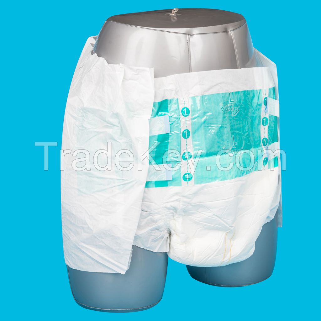 Wholesale Adult Diapers With Tabs Incontinence Disposable Night Briefs Plastic-Backed Adult Diapers