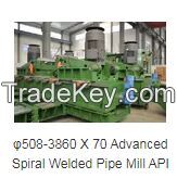 Carbon Steel Circle Spiral Welded Pipe Mill Machine