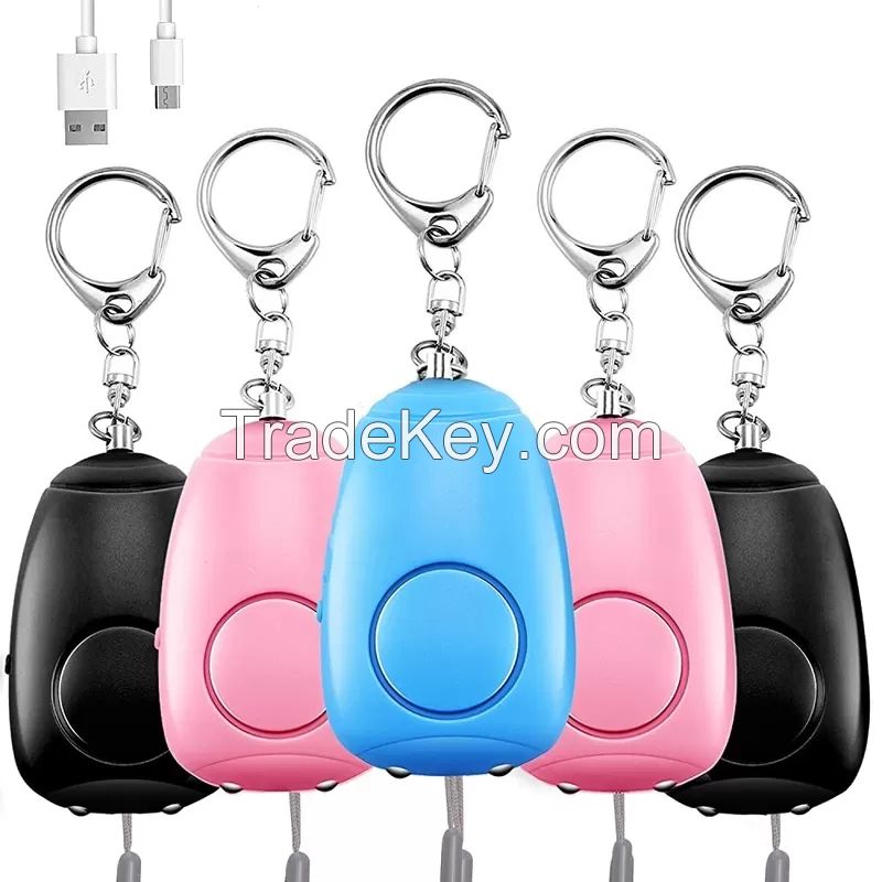 4.96 Ounces Personal Keychain Alarm CE Double LED Lights Emergency Self Defense 130dB