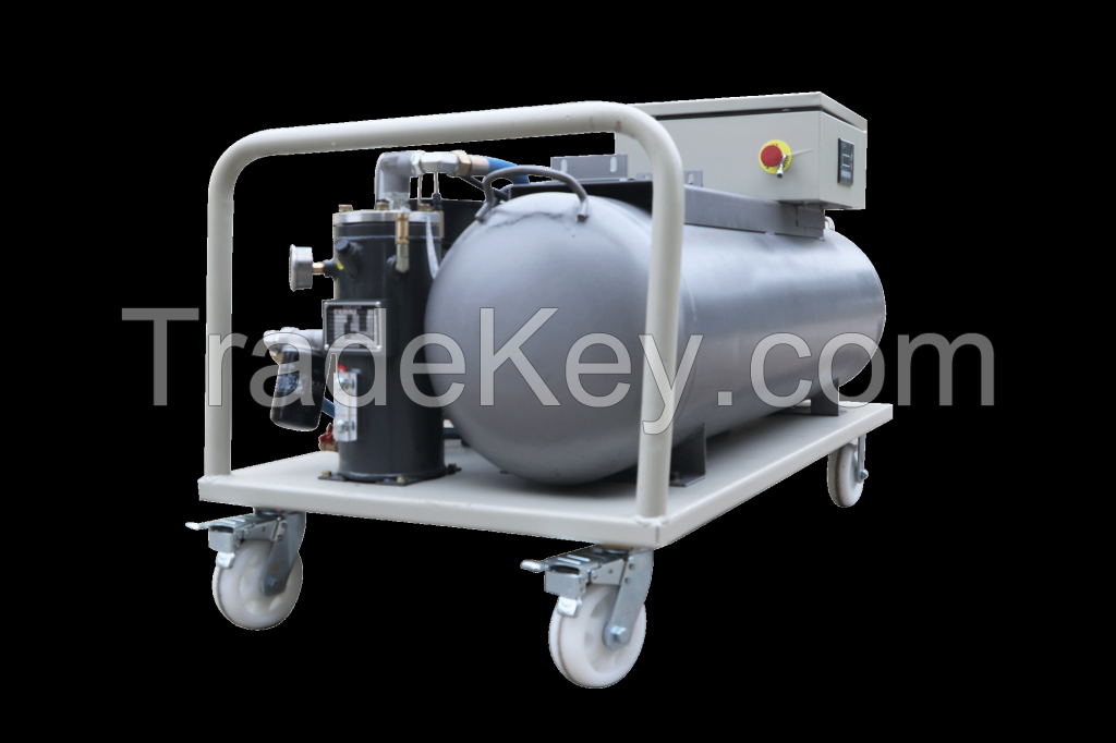 Four Wheels Open Type Screw Air Compressor With 100l Air Tank