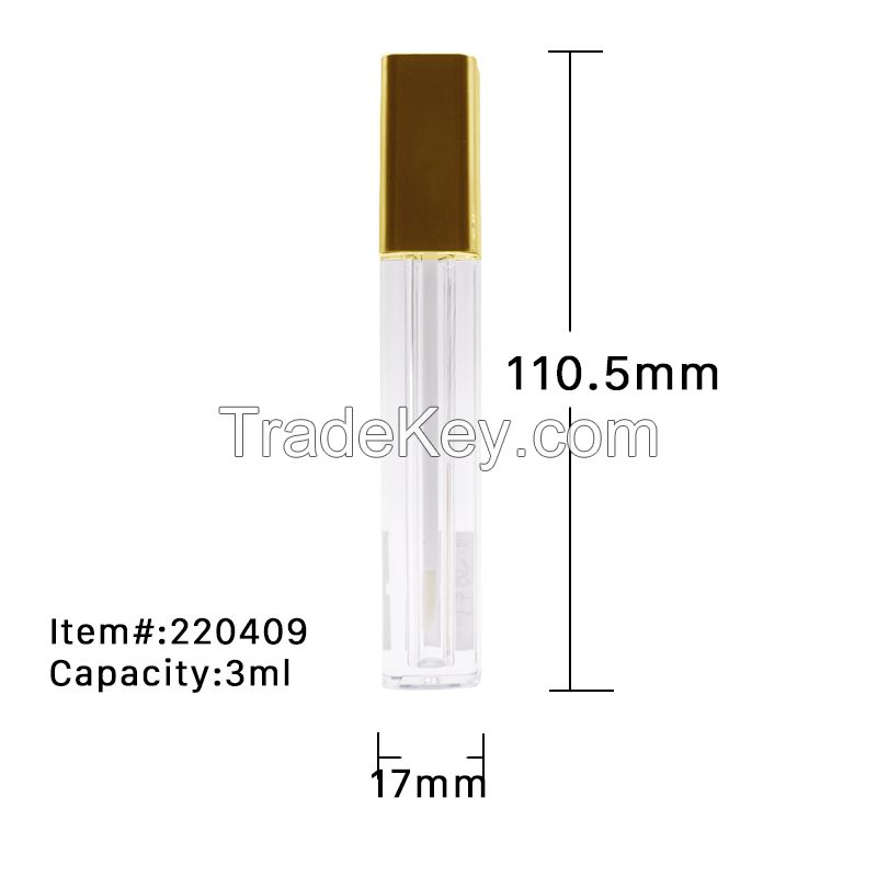 Wholesale Unique Private Label Cute Big Brush Clear Empty Wand Custom Logo Lipgloss Tube