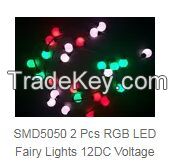 SMD5050 2 Pcs RGB LED Fairy Lights 12DC Voltage LED String Lights Indoor