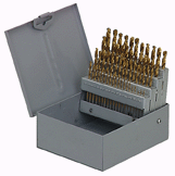 60 PIECE TITANIUM NITRIDE COATED NUMBERED DRILL BIT SET