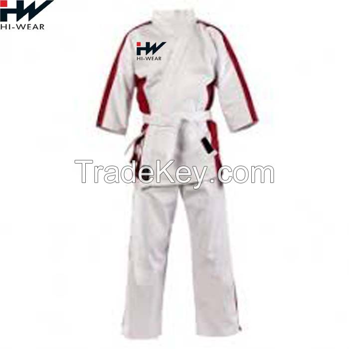 Custom made brand martial arts White Karate uniform 100% Cotton